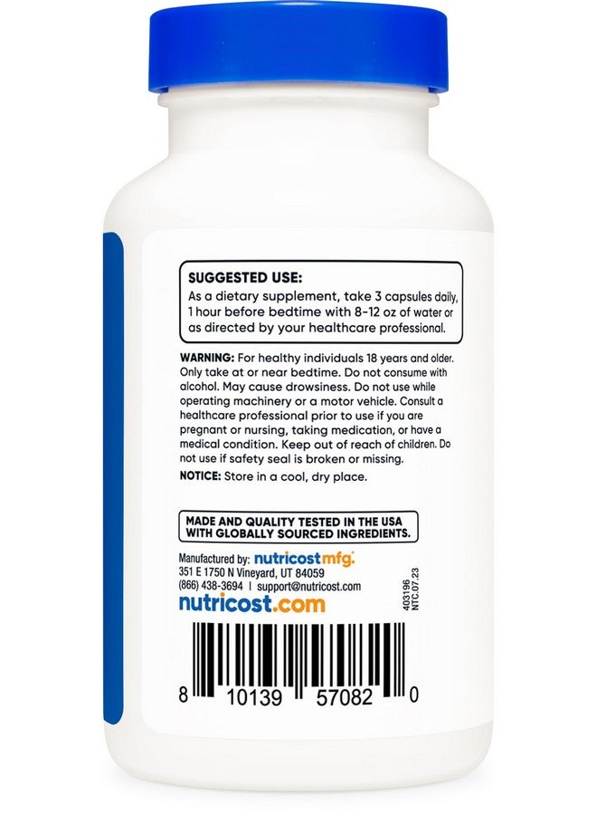 Nutricost Sleep Aid Complex 1330mg Serving (90 Capsules) - Image 3