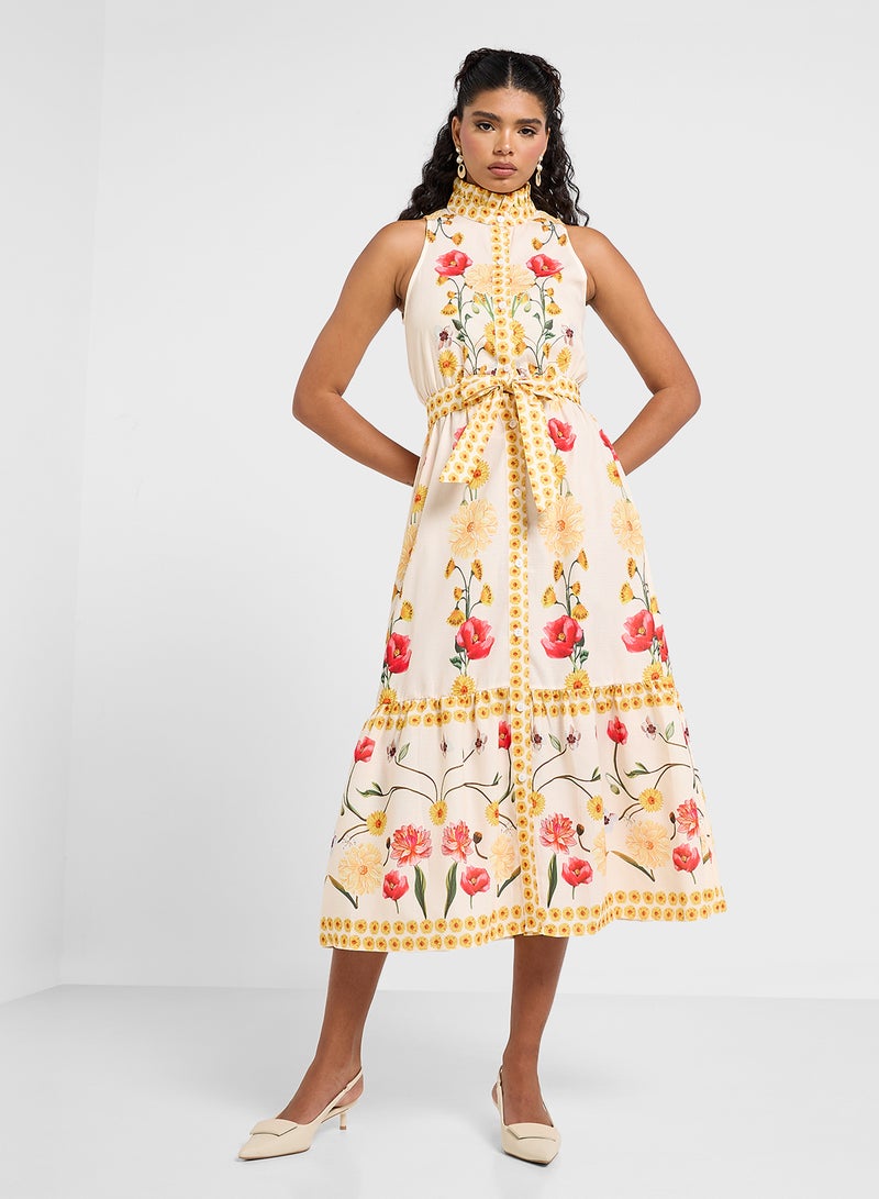 ELLA Floral Sleeveless Dress - Image 1