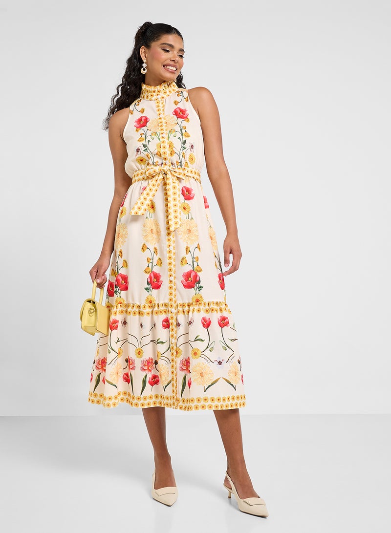 ELLA Floral Sleeveless Dress - Image 4