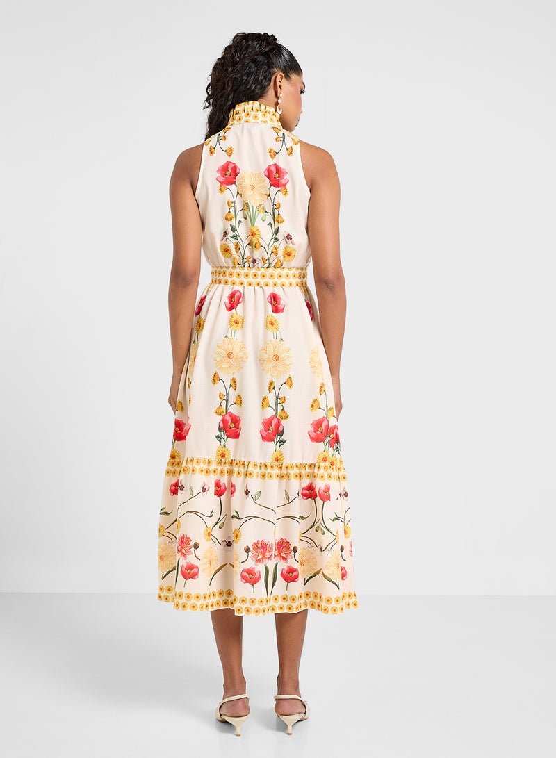 ELLA Floral Sleeveless Dress - Image 2