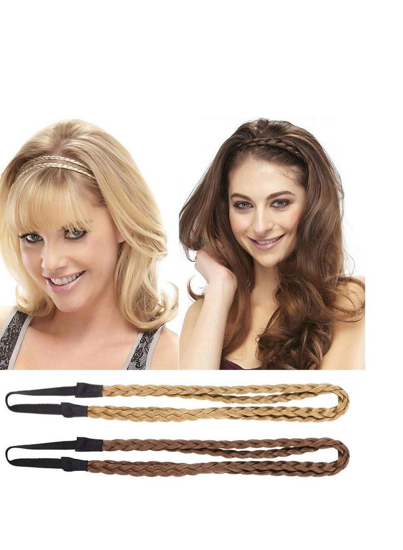 4 قطع من أربطة الشعر المنسوجة يدويًا، أربطة شعر مزدوجة مضفرة، ملحقات شعر مرنة قابلة للتمدد، تصميم بوهيمي، مناسب للنساء والفتيات - Image 5
