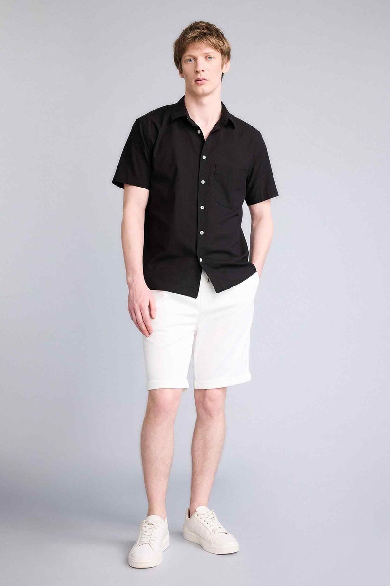 DeFacto Black Man Basic Cotton Shirt Casual - Image 2