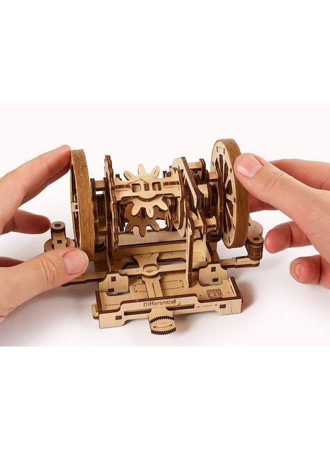 أوجيرز مجموعة نماذج تفاضلية من UGEARS STEM - مجموعات نماذج خشبية إبداعية للبالغين والمراهقين والأطفال - مجموعة علوم ميكانيكية ذاتية التجميع - ألغاز تعليمية وهندسية ثلاثية الأبعاد فريدة من نوعها مع تطبيق - Image 5