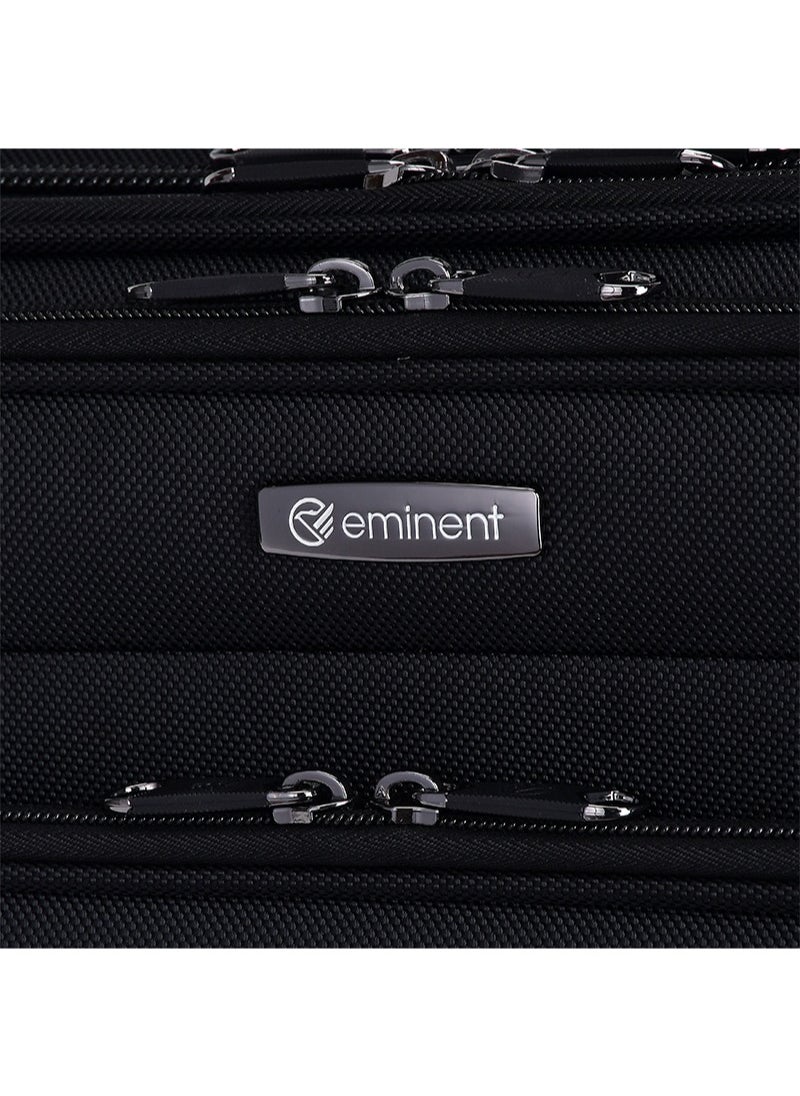 eminent - Premium Rolling Laptop Bag TSA Friendly Opening 2 Wheeled Pilot Case Trolley with RFID Pockets V021 Black - Image 1