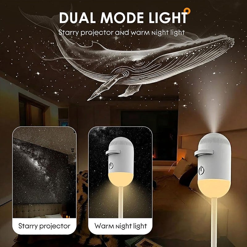 2-in-1 Galaxy Projector Night Light with Remote Control and Multiple Projection Films - Image 4