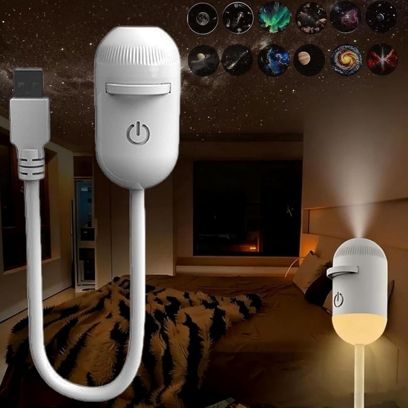 2-in-1 Galaxy Projector Night Light with Remote Control and Multiple Projection Films - Image 1