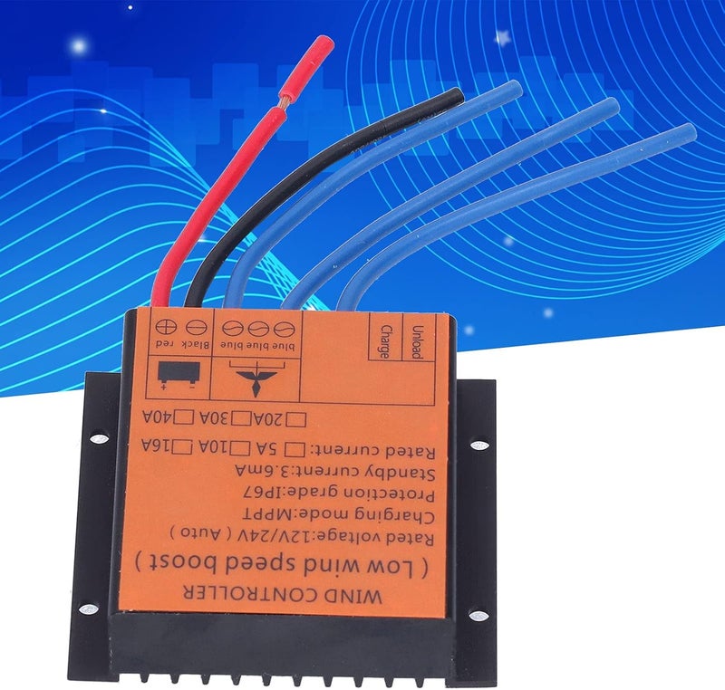 Wind Turbine Controller MPPT Charge Regulator 100W 12V 24V - Reliable Charging Control, Multiple Protections, Suitable for Solar Controllers for Panels (20A) - Image 5
