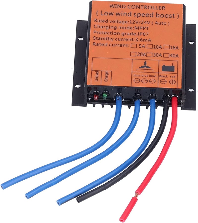 Wind Turbine Controller MPPT Charge Regulator 100W 12V 24V - Reliable Charging Control, Multiple Protections, Suitable for Solar Controllers for Panels (20A) - Image 3