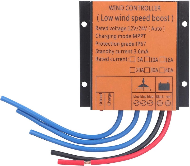 Wind Turbine Controller MPPT Charge Regulator 100W 12V 24V - Reliable Charging Control, Multiple Protections, Suitable for Solar Controllers for Panels (20A) - Image 1