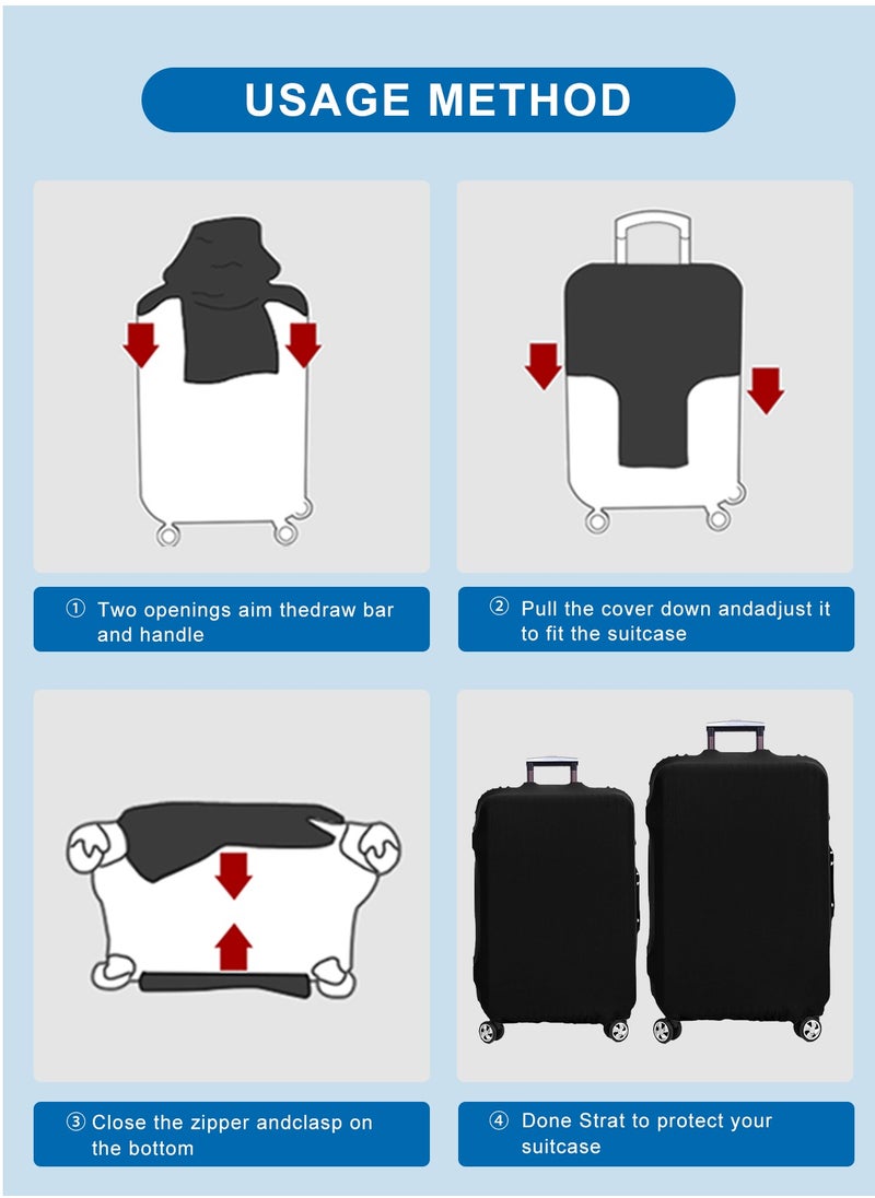 URbazaar Elastic Travel Luggage Cover Travel Suitcase Protective Cover for Trunk Case Apply to 18-30 inch luggage Suitcase Cover  - Image 5