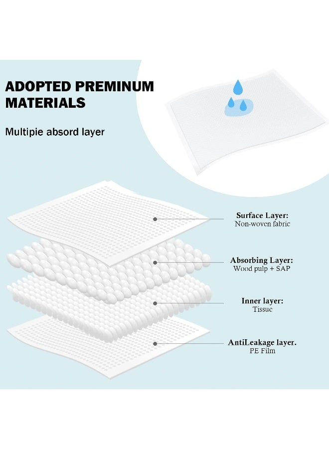 Sundee Baby Disposable Changing Pad, 100 Pack Soft Non-Woven Fabric Breathable Waterproof Underpads, Portable Leak-Proof Mattress Protector, Incontinence Bed Pads - Image 3