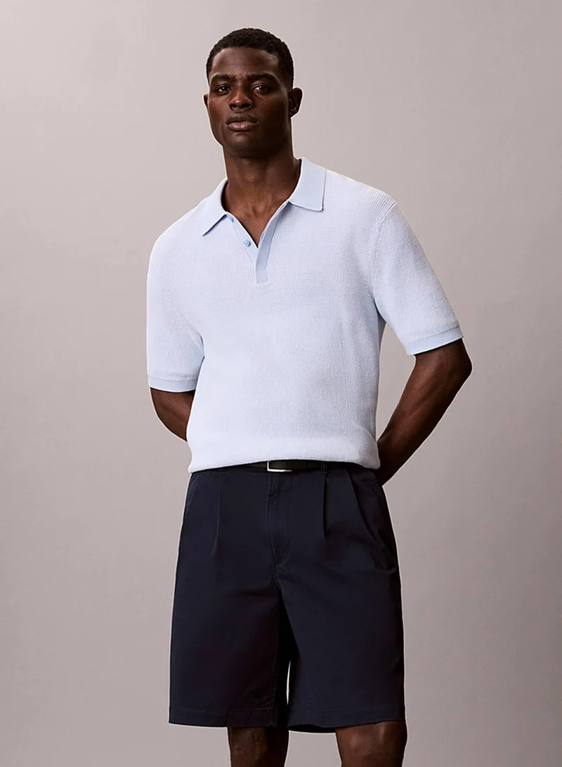 Calvin Klein Jeans Dark Sapphire Cotton Twill Chino Shorts for Men | Best Price UAE