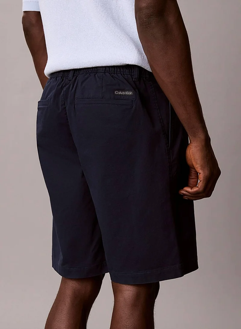 Calvin Klein Jeans Dark Sapphire Cotton Twill Chino Shorts for Men | Best Price UAE