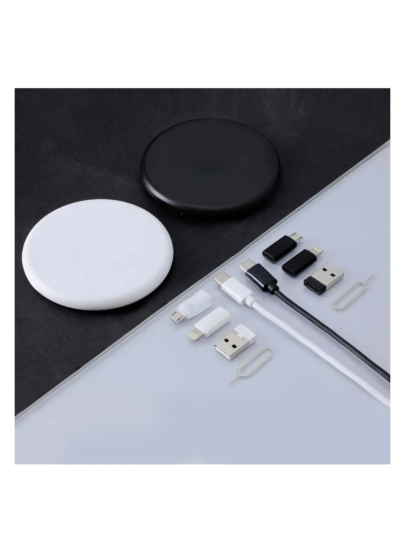 Memorii Yesimla USB C Adapter OTG Cable Kit, Multi Charging Cable Case Convertor USB-C to IOS Device/Type C/Micro/USB A Adapter, Data Transfer Contains Card Slot for Traveling, Phone Holder(Black)