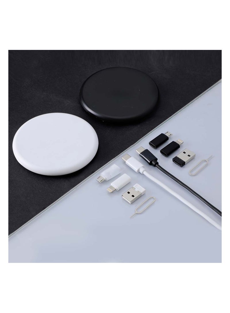 Memorii Yesimla USB C Adapter OTG Cable Kit, Multi Charging Cable Case Convertor USB-C to IOS Device/Type C/Micro/USB A Adapter, Data Transfer Contains Card Slot for Traveling, Phone Holder(Black) - Image 4