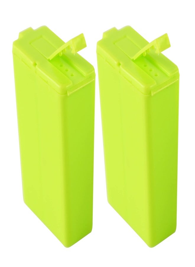 هوم-إكس طقم علب ملح وفلفل صغيرة من هوم-إكس - آمنة للغسل في غسالة الصحون، مصنوعة من البلاستيك مع أغطية - مثالية للتخييم والسفر وعلبة الغداء - طقم من علبتين - أخضر - Image 1