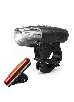 Womdee USB Rechargeable Bike Light Set 320 Lumens Powerful Front and Rear Bike Accessories  - Image 1