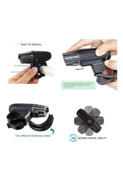 Womdee USB Rechargeable Bike Light Set 320 Lumens Powerful Front and Rear Bike Accessories  - Image 4