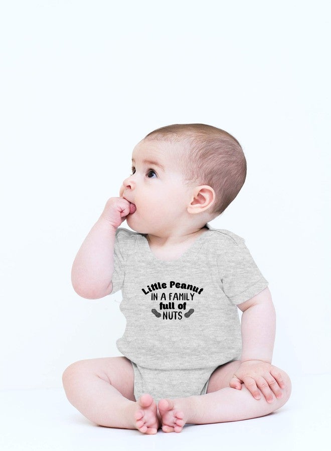 CBTwear Little Peanut Baby Bodysuit - Adorable Boy Girl Romper Clothing Funny Cute Infant Outfit Unisex (6 Months, Heather Grey) - Image 2