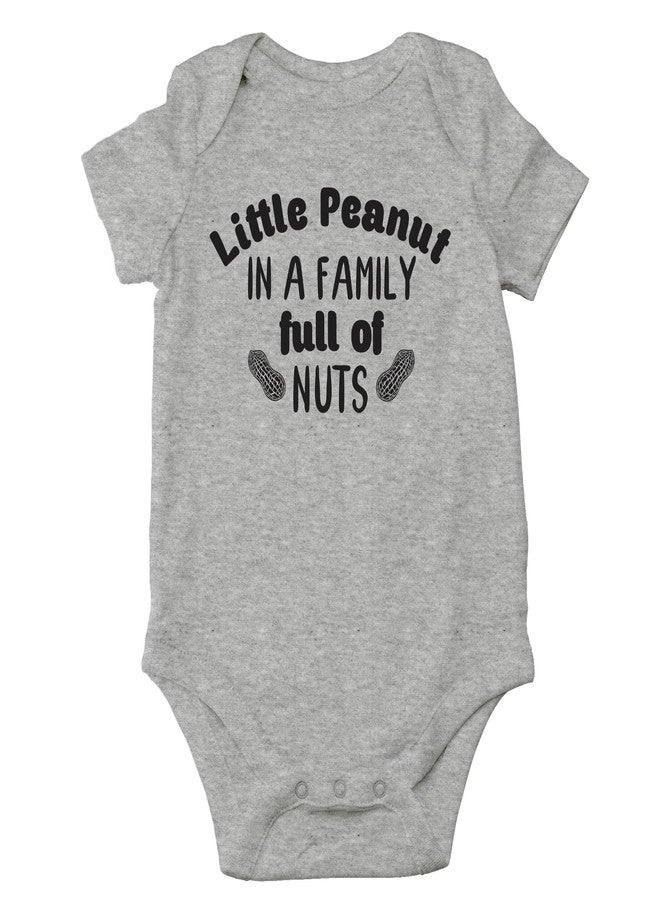 CBTwear Little Peanut Baby Bodysuit - Adorable Boy Girl Romper Clothing Funny Cute Infant Outfit Unisex (6 Months, Heather Grey) - Image 1
