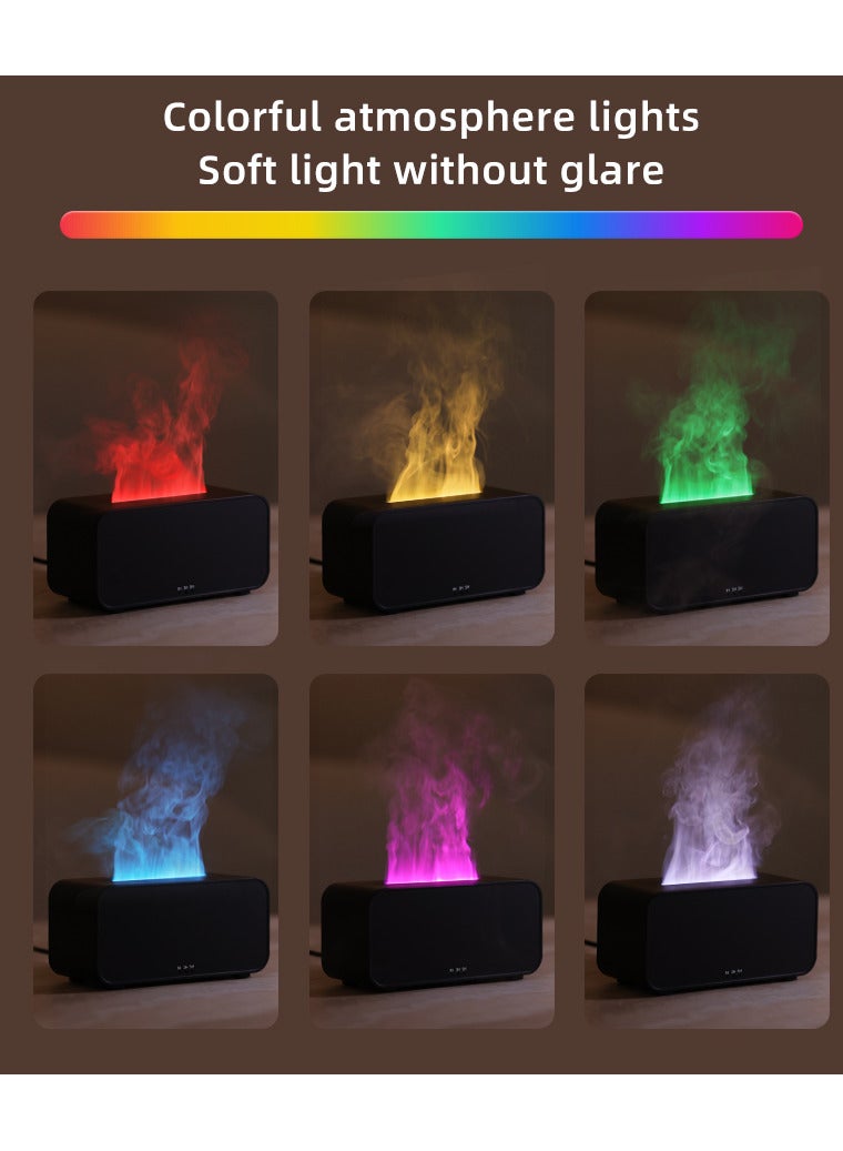 KHAJUL Essential Oil Diffuser Aromatherapy Humidifier, Flame Effect Desktop Use for Air Freshening and Relaxation (Black, Large) - Image 4