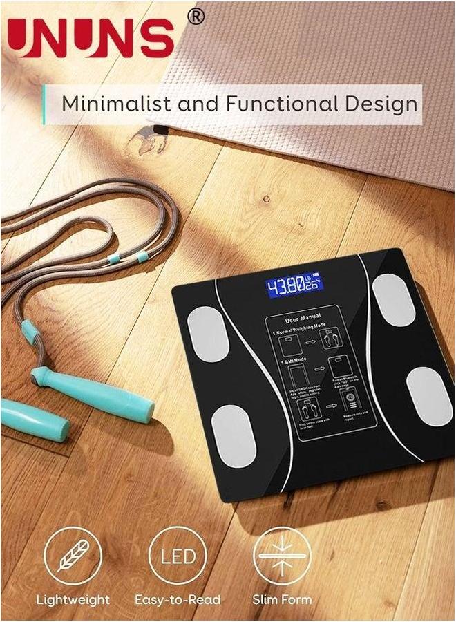 UNUNS Electronic Weight Scale,Wireless Intelligent Digital Tempered Glass Body Fat Scale,Body Composition Analyzer With Smartphone Application And Bluetooth Synchronous Scale - Image 5