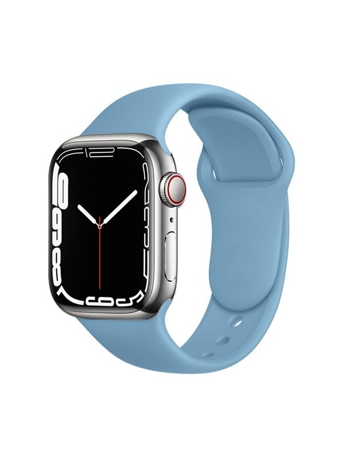 Apple Watch Band 45mm Soft Silicone Sport Band Replacement Wrist Strap Compatible for iWatch Apple Watch Series 7 (45mm) - Image 1