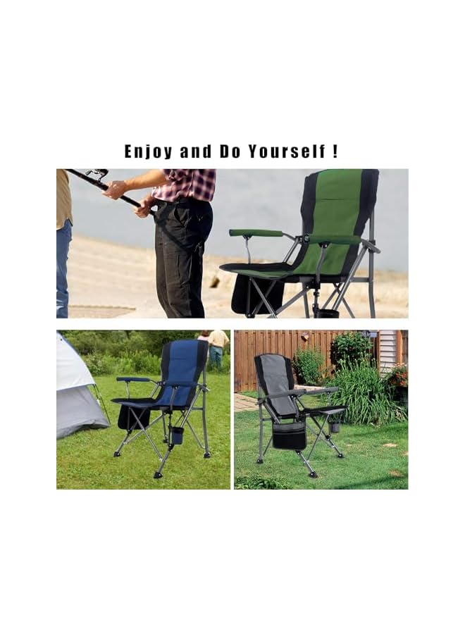 PROMASS Portable Camping Chair, Lightweight Folding Chair Beach Chair With Side Pockets,Lightweight Rip-Stop Fabric, Durable Aluminum Alloy Frame, Breathable Mesh, Beach, Picnic, Hiking (Green) - Image 5