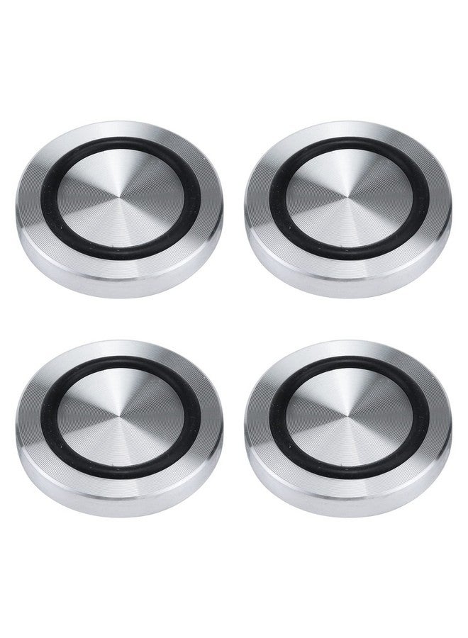 Antrader Antrader M8 Thread 40mm Diameter 7mm Thick Aluminum Circle Disc Glass Top Adapter for Glass Table Tea Tables with Anti-Slip Rubber Ring, 4 Pack  - Image 1