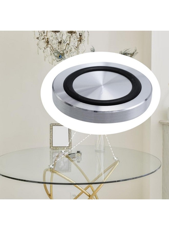 Antrader Antrader M8 Thread 40mm Diameter 7mm Thick Aluminum Circle Disc Glass Top Adapter for Glass Table Tea Tables with Anti-Slip Rubber Ring, 4 Pack  - Image 4