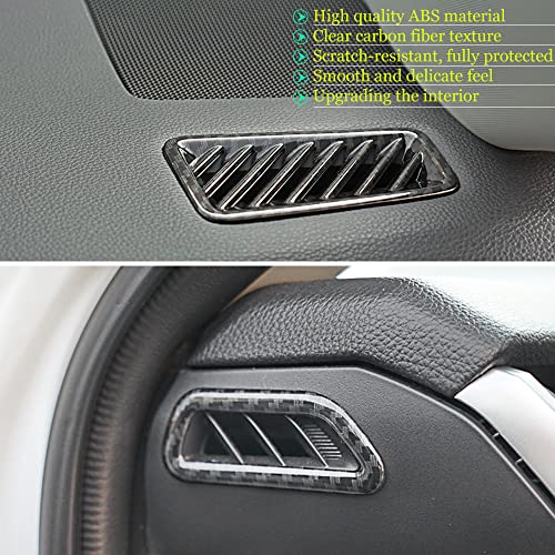 YOFAMO for Toyota RAV4 ABS Carbon Fiber Grain Air Vent Outlet Trim Dash Board Front & Upper Air Condition Cover for Toyota RAV4 2019 2020 2021 2022 Interior Accessories(4PCS) - Image 4