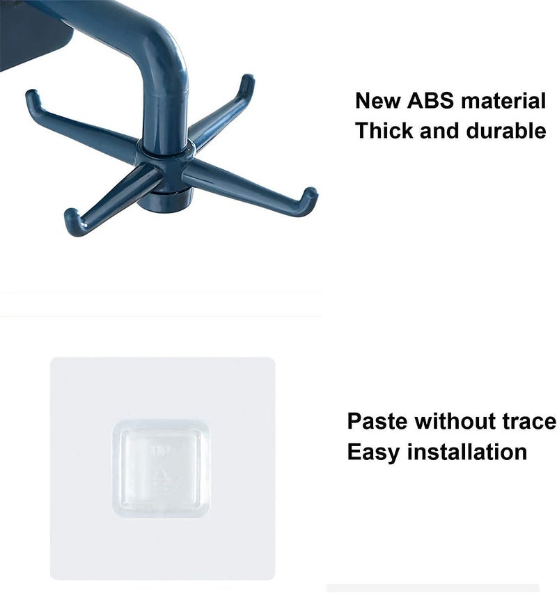 Acorn Crafts Acorn Crafts 1 Pc 360 Degrees Rotating Folding Hook SelfAdhesive 180 Degrees Vertical Flip Hook Waterproof Utility Hook for Home Bathroom Kitchen Office Towel Space Saving  - Image 3
