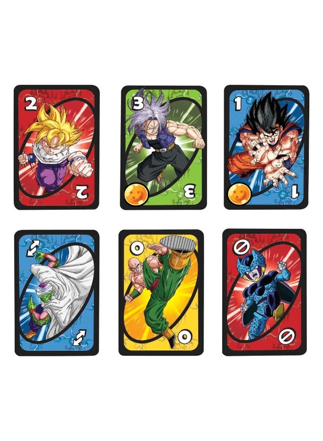 Mattel Games ​UNO Dragon Ball Z Card Game Japanese Manga Theme 112 Cards with Unique Wild Card & Instructions for Players 7 Years Old & Up, Gift for Kid, Family & Adult Game Night - Image 3