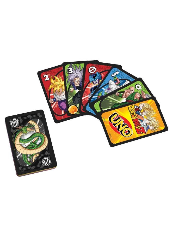 Mattel Games ​UNO Dragon Ball Z Card Game Japanese Manga Theme 112 Cards with Unique Wild Card & Instructions for Players 7 Years Old & Up, Gift for Kid, Family & Adult Game Night - Image 5