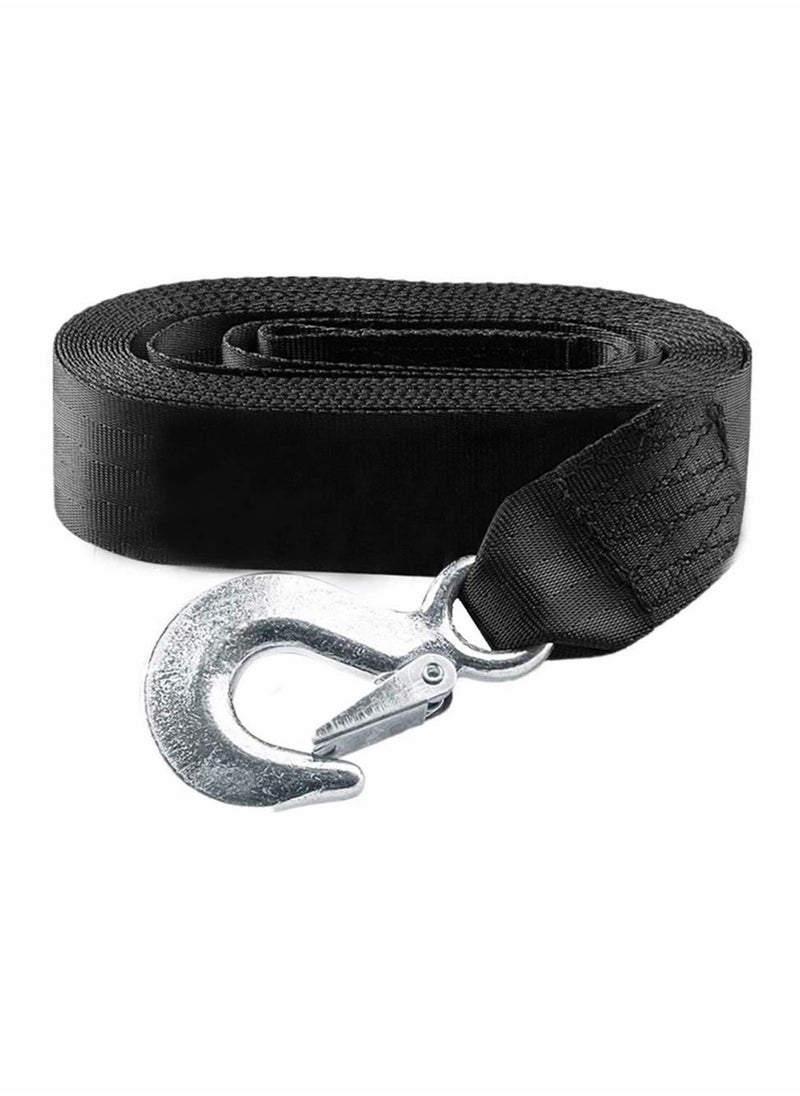 Generic Trailer Winch Strap with Safety Snap Hook 10000 Lb Trailer Tow Tether Strap,  for Towing Trailer Boat Motorboat Heavy Equipment Black  - Image 1