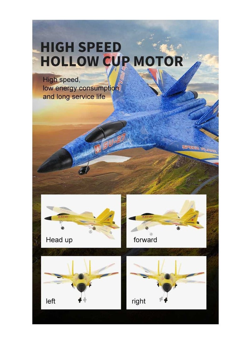 AROAQ RC Foam Aircraft Remote Control Airplane Foam Toys for Children SU27 Blue  - Image 5