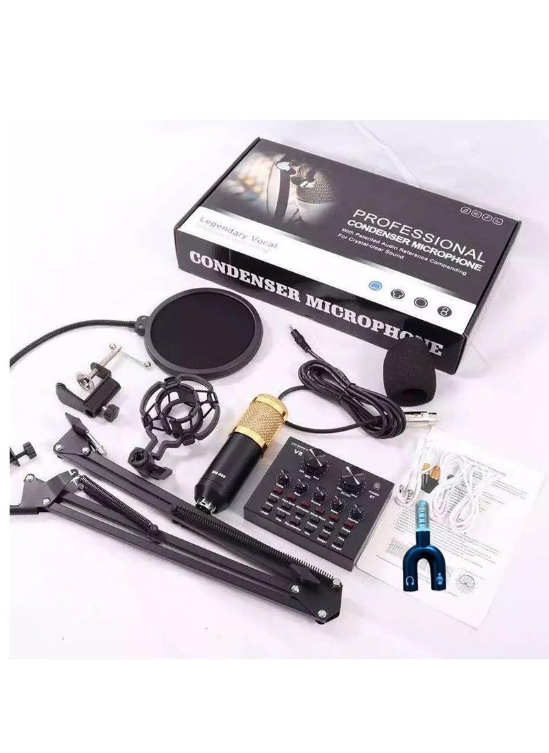 Generic - Condenser Microphone for PC Studio with V8 Sound Card - Image 1