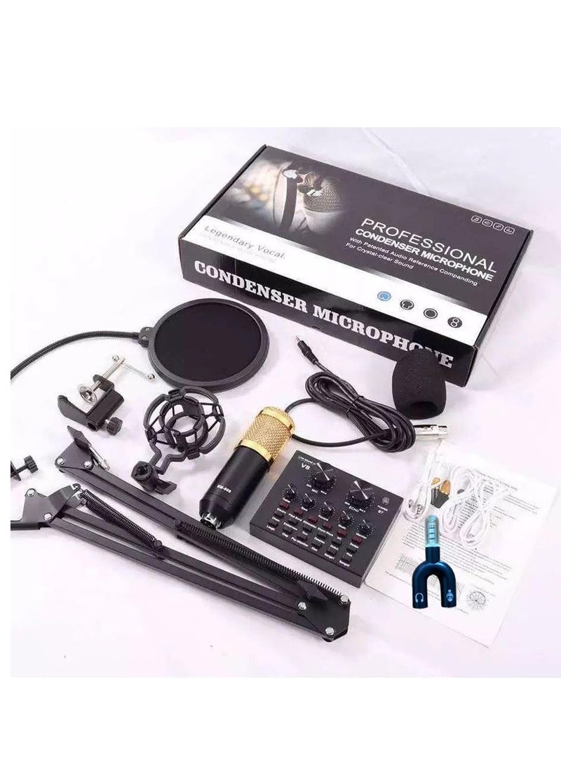 Generic - Condenser Microphone for PC Studio with V8 Sound Card - Image 1
