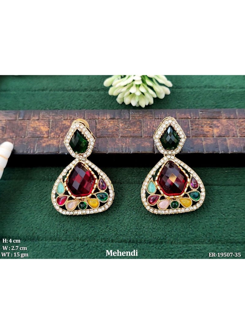 Mehendi-Tone Drop Earrings