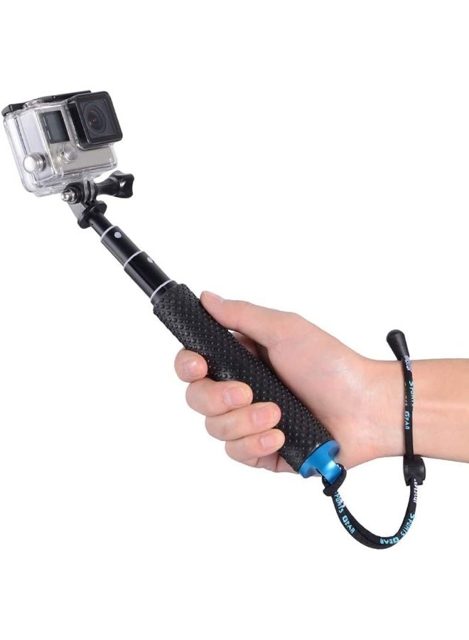 Selfie Stick 19” Waterproof Hand Grip Adjustable Extension Monopod Pole Compatible With GoPro Hero 9 8 7 6 5 4 3+ 3 2 1 Session - Image 4