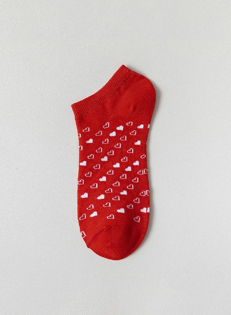 1 Pair Sweet Love Heart Crew Socks Casual Cute Short socks Fashion Ankle Socks for Girl Women  - Image 1