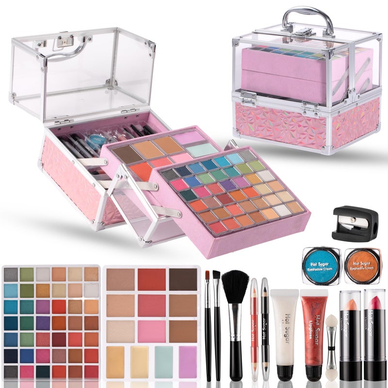 Hot Sugar Teen Makeup Kit for Girls 13-15, Kids Makeup Kit, Makeup Gift Set for Birthday Parties Makeovers & Christmas (Pink) - Image 1