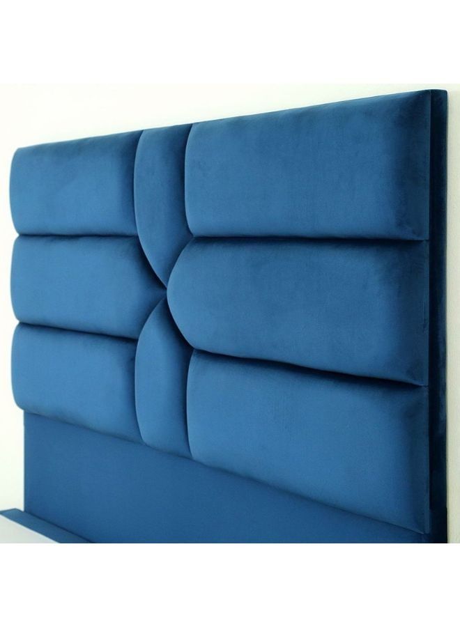 Karnak Estella Premium Upholstered Velvet Bed Frame Bedroom Furniture Strong And Sturdy Modern Design Wooden Bed | Quiet & Comfortable Bed (King - 180x200cm, Blue) - Image 5