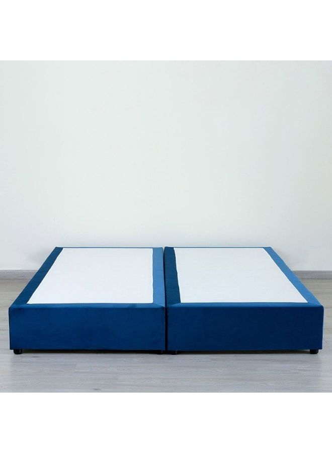 Karnak Estella Premium Upholstered Velvet Bed Frame Bedroom Furniture Strong And Sturdy Modern Design Wooden Bed | Quiet & Comfortable Bed (King - 180x200cm, Blue) - Image 4