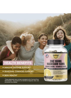 Happi Mi Nutrition Zinc, Zinc 100mg, Magnesium Glycinate 150mg, Vitamin D3 5000 IU, Vitamin C 500mg Per Serving, Immune Support, Immune Booster, Zinc Magnesium, Elemental Zinc, Antioxidant Support - pzsku/Z390638040F0B8DC3D3B6Z/45/_/1735907648/54c0504e-7555-42f3-91f7-8449c21bb897