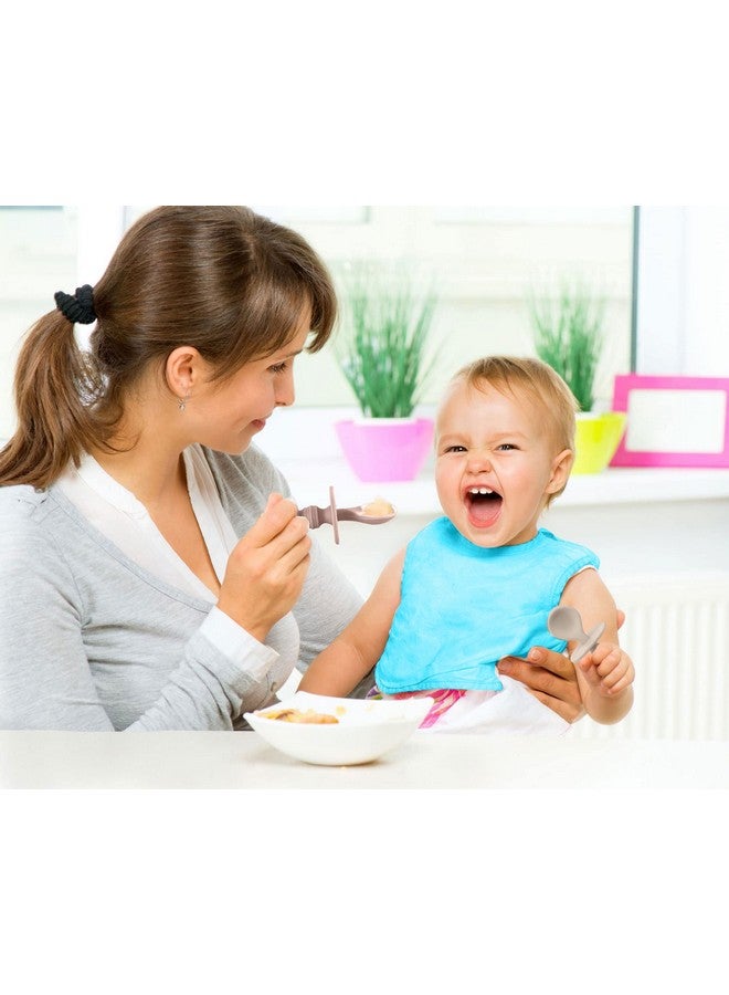 SPERRIC Silicone Baby Spoons for Baby Led Weaning 2-Pack, First Stage Baby Feeding Spoon Set Gum Friendly BPA Lead Phthalate and Plastic Free, Great Gift Set - Image 3