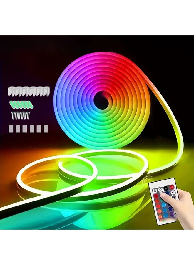 ضوء حبل النيون ، مدعوم بواسطة USB ، شريط LED مقاوم للماء مع التطبيق ، التحكم عن بعد ، والتحكم بالبلوتوث ، مزامنة الموسيقى ، التحكم الصوتي ، DIY ، أضواء RGB مرنة لغرفة النوم ، الألعاب ، الديكور في الهواء الطلق ، الديكور الداخلي ، الإضاءة الخلفية التلفزيونية - Image 2