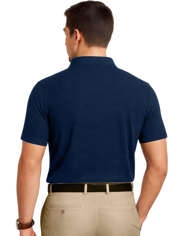 NY Threads Men's Golf Polo Shirt UPF 70+ Regular Fit Moisture Wicking Quick Dry Performance Short Sleeves Polo, X-Large, Navy - Image 5