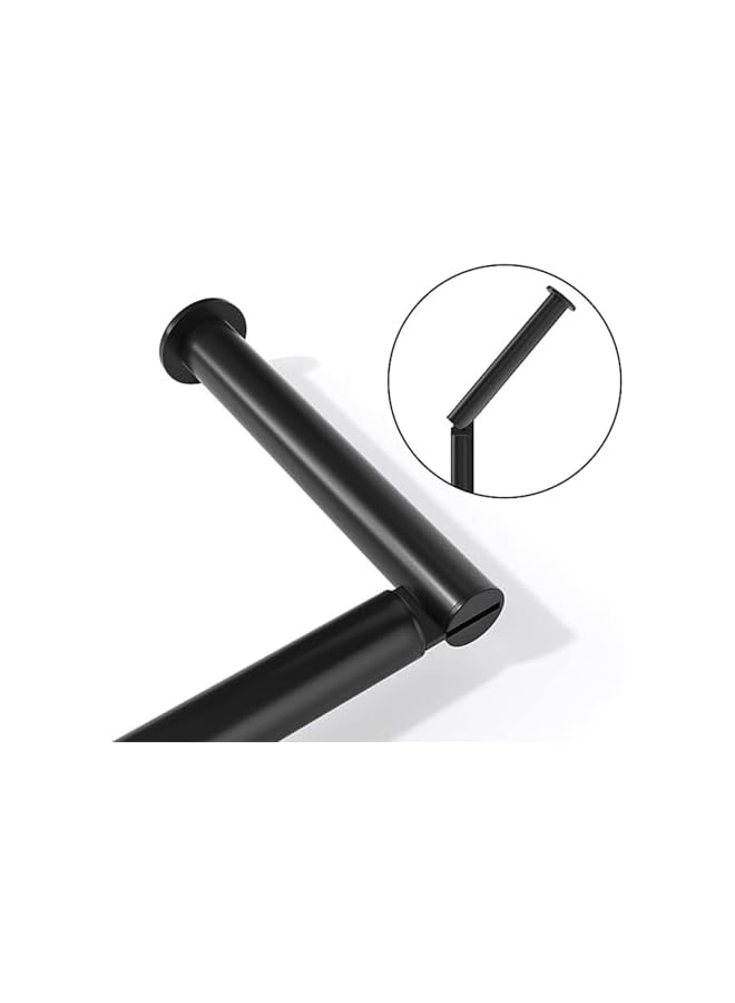 S-TOP Free Standing Bathroom Extra Toilet Paper Holder Stand for 3-4 Jumbo Rolls, Brushed Nickel Stainless Steel Rustproof Spare Tissue Paper Roll Dispenser Storage (Black) - Image 2