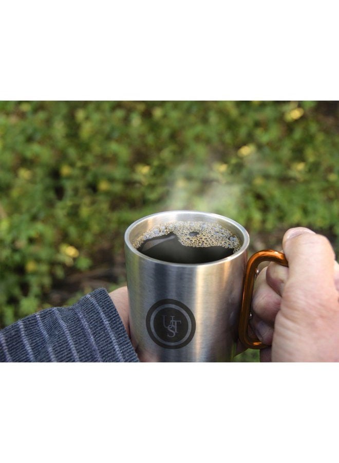 ust KLIPP Biner Mug 1.0 with 9 Fl Oz Capacity, Carabiner Handle and Stainless Steel Construction for Hiking, Camping, Backpacking, Travel and Outdoor Survival, Single, One Size - Image 2